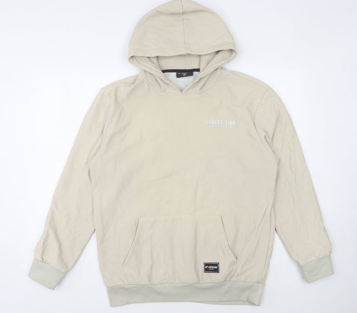 Axwear Beige Pullover Hoodie Men's 2XL with Logo