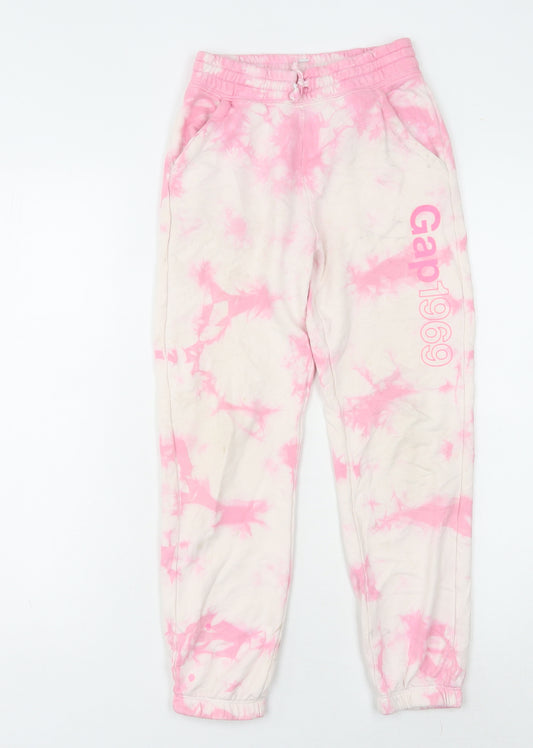 GAP Girls Pink Tie Dye Joggers, Size 8 Years - Stylish Comfort