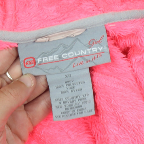 Free Country Girls Pink Hooded Jacket 2-3 Years Winter Cozy