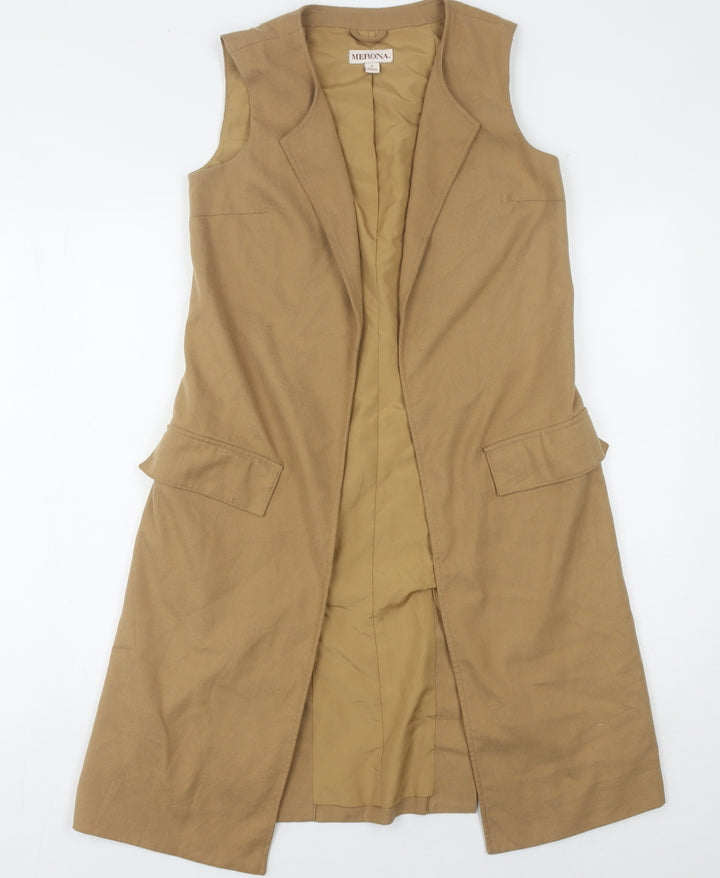 Merona Women's Brown Long Waistcoat Size 2