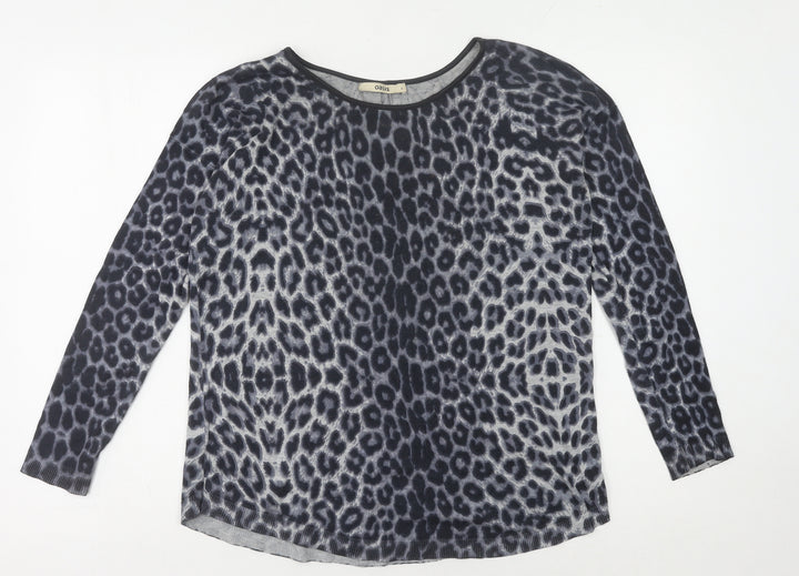 Oasis Womens Multicoloured Animal Print Jumper S