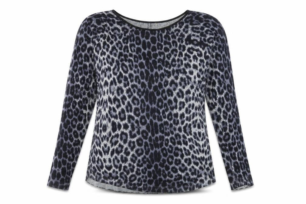 Front view of Oasis women’s multicoloured animal print jumper s