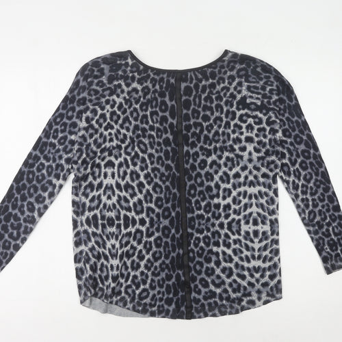 Oasis Womens Multicoloured Animal Print Jumper S