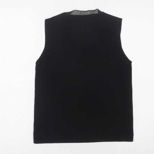 VIZ-A-VIZ Women's Black Sequined Sleeveless Tank - Size 12