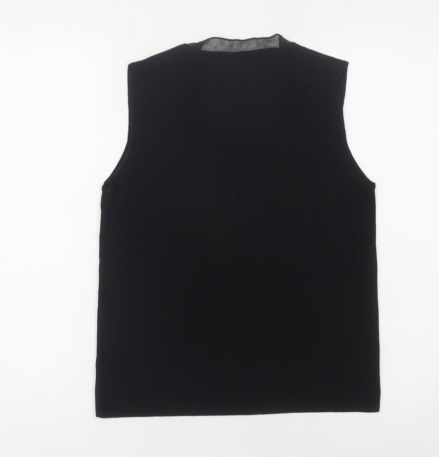 VIZ-A-VIZ Women's Black Sequined Sleeveless Tank - Size 12