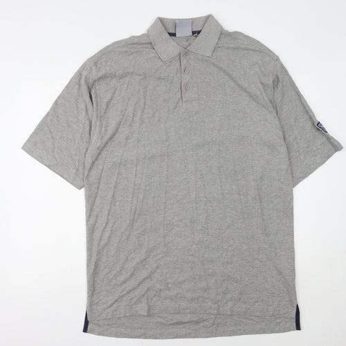 Punch Men’s Grey Polo Shirt XL Collared Solid Sportswear
