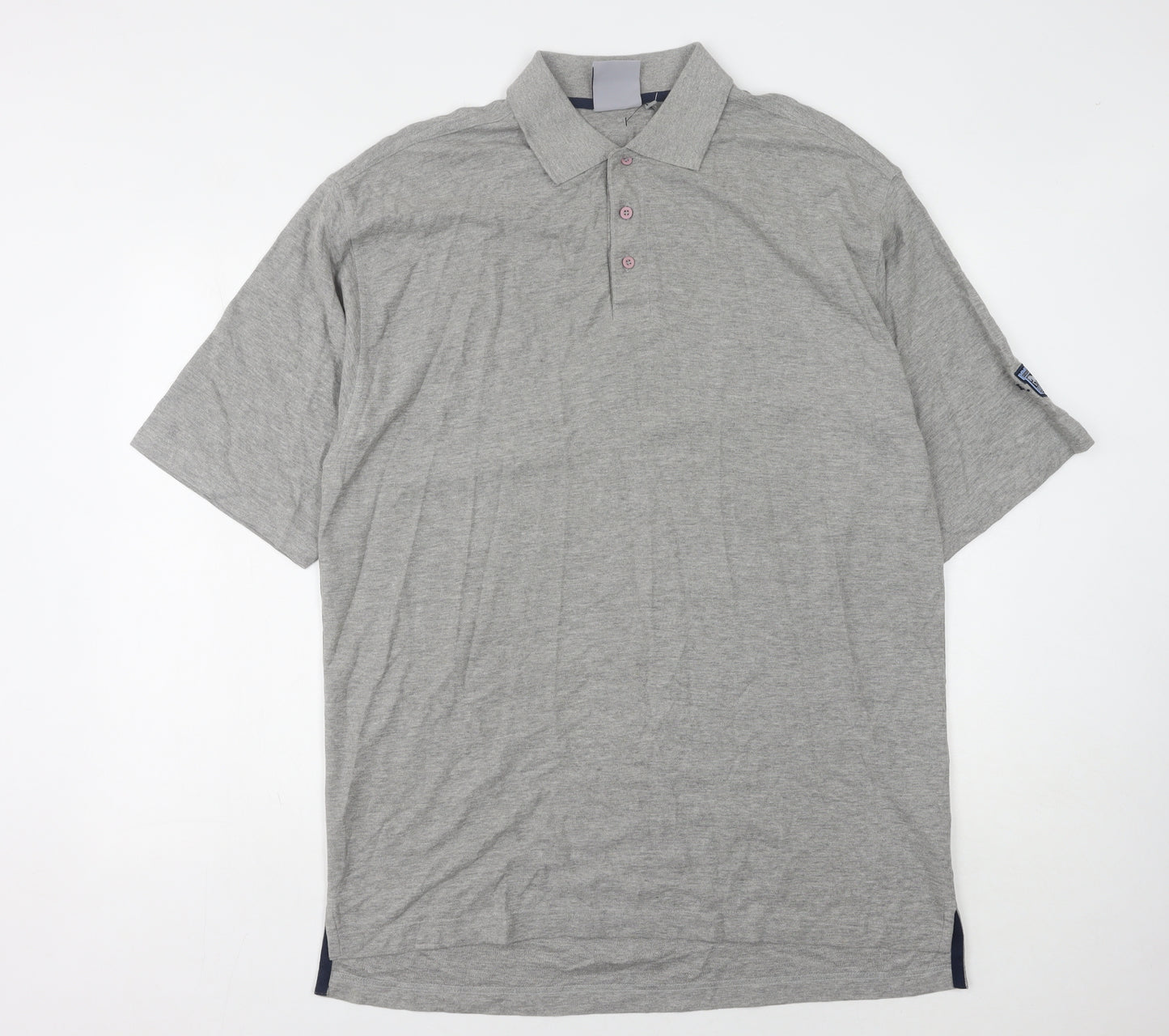 Punch Men’s Grey Polo Shirt XL Collared Solid Sportswear