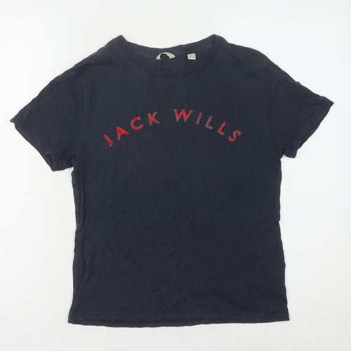Jack Wills Women's Blue T-Shirt Size 12