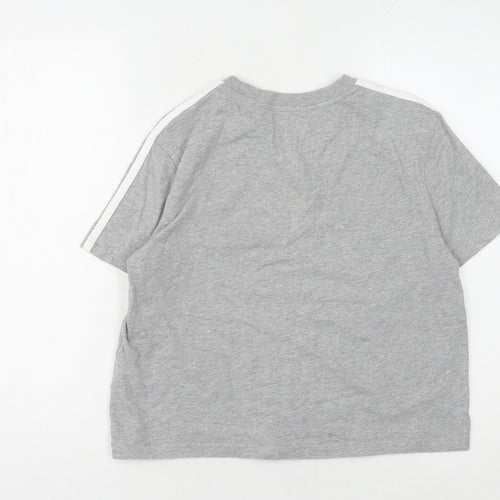 Adidas Women's Grey Cotton T-Shirt Size S