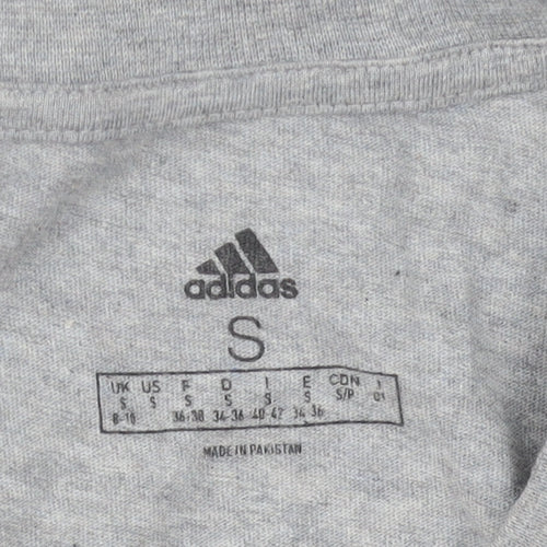 Adidas Women's Grey Cotton T-Shirt Size S