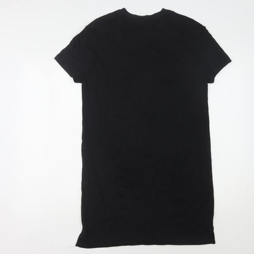 Bershka Women's Black T-Shirt Dress M