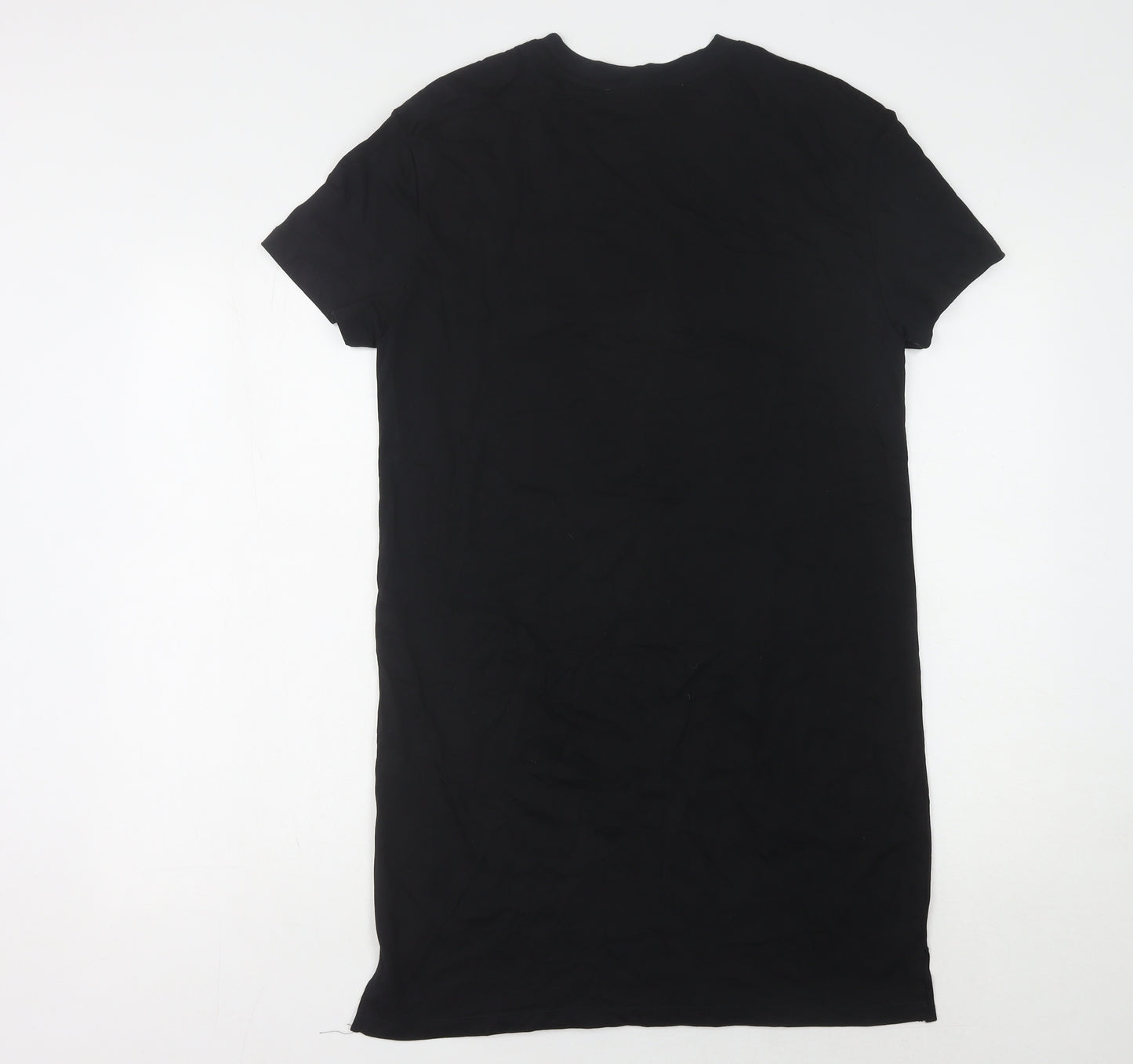 Bershka Women's Black T-Shirt Dress M