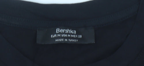 Bershka Women's Black T-Shirt Dress M