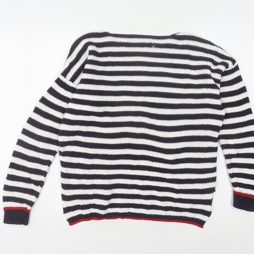 Marks and Spencer Women’s Embroidered Striped Jumper, Medium