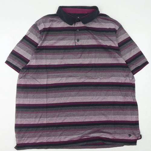 Marks and Spencer Men's XL Multicoloured Striped Polo