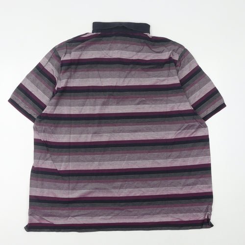 Marks and Spencer Men's XL Multicoloured Striped Polo