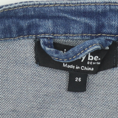 V by Very Women's Blue Denim Cropped Zip Jacket Size 26