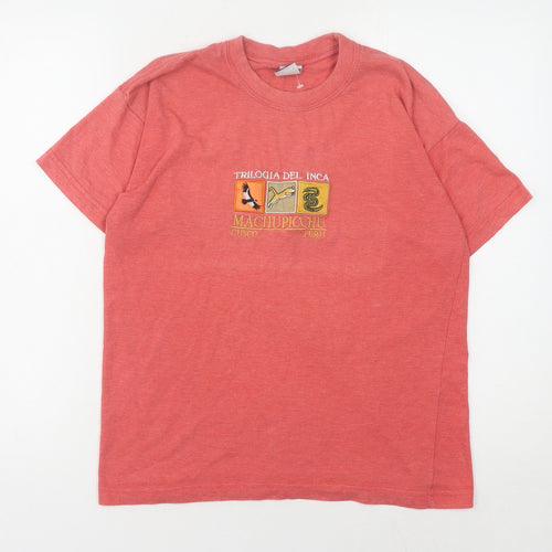 Manu Arts Red Unisex T-Shirt, Size S, Casual Summer Wear