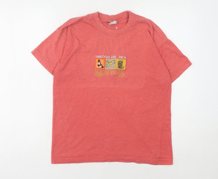 Manu Arts Red Unisex T-Shirt, Size S, Casual Summer Wear