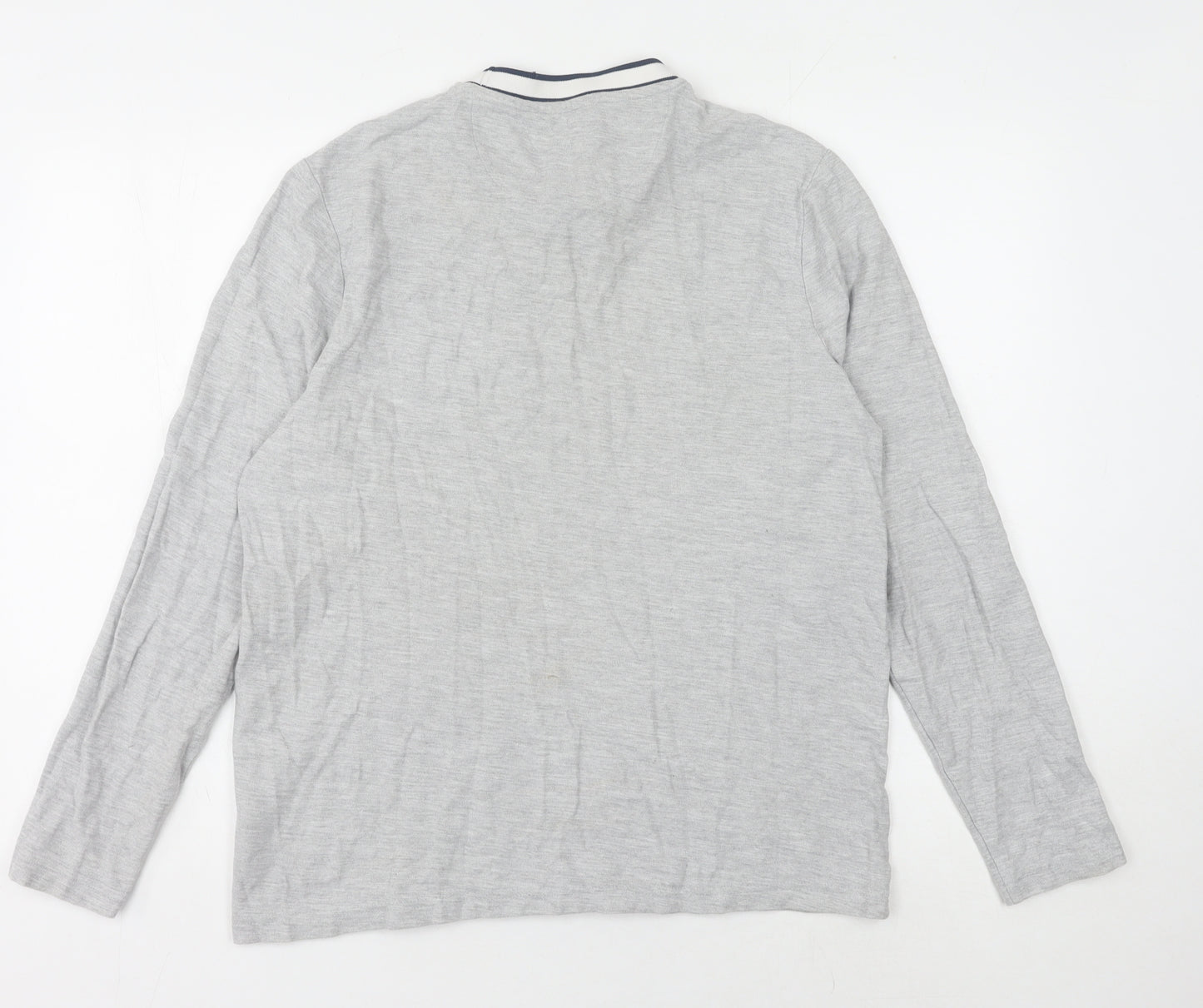 Farah 1920 Men's Grey Long Sleeve Crew Neck T-Shirt Size L
