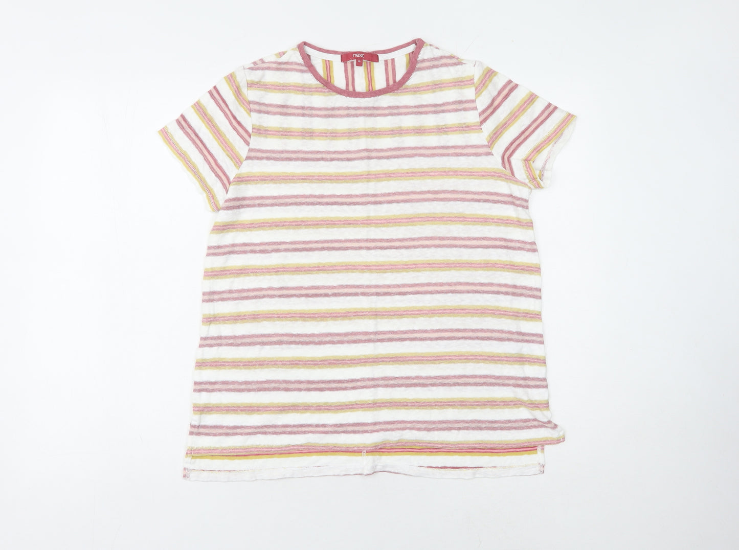 Next Women's Multicoloured Striped T-Shirt Size 10