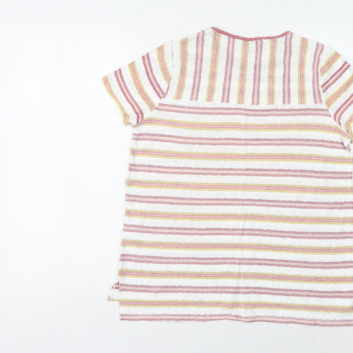 Next Women's Multicoloured Striped T-Shirt Size 10