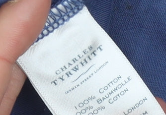Charles Tyrwhitt Men's Blue Polo Shirt M