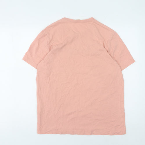 Champion Men's Pink T-Shirt Medium with Logo