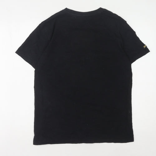 Superdry Men's Black T-Shirt, Size S, Classic Logo Style