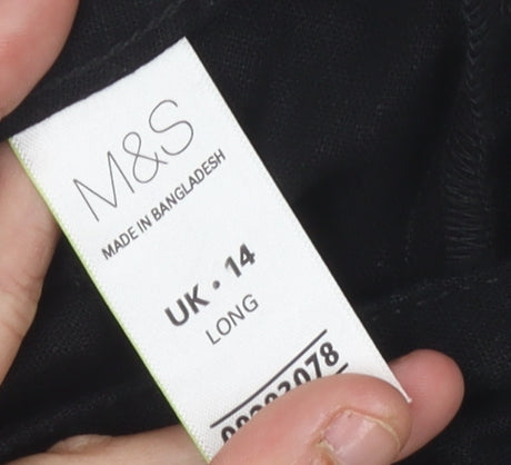 Marks and Spencer Women's Black Tall Trousers Size 14
