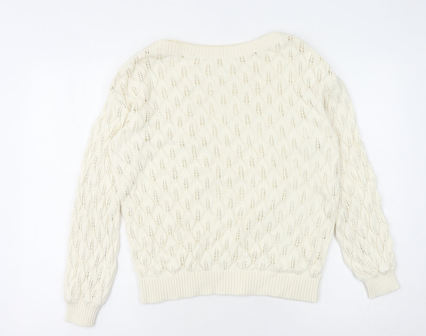 YAYA Women's Ivory Pullover Jumper Knit Medium