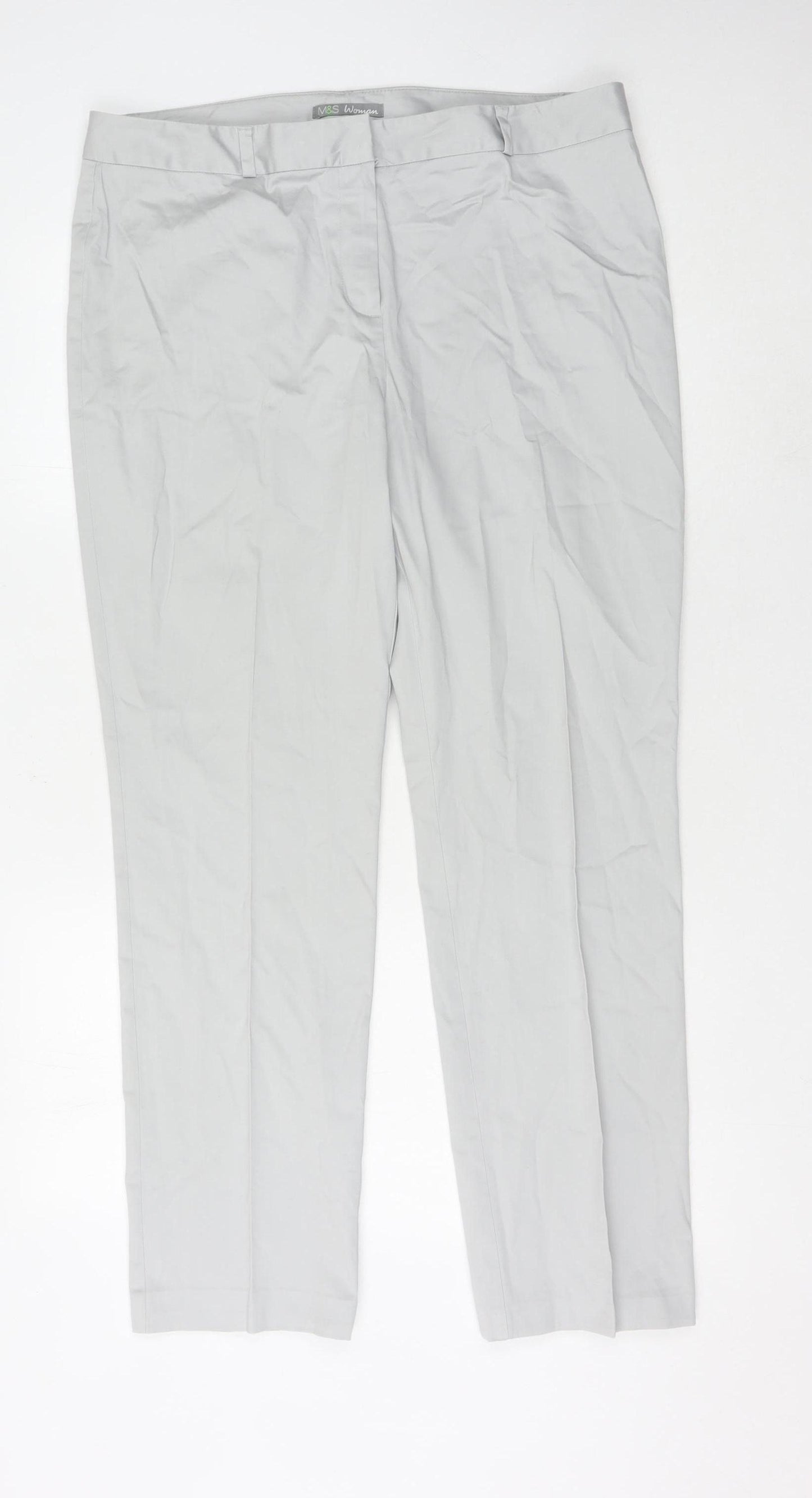Marks and Spencer Ivory Women's Trousers Size 16