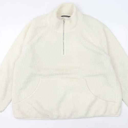 Marks and Spencer Women's Ivory Fleece Pullover Sweatshirt