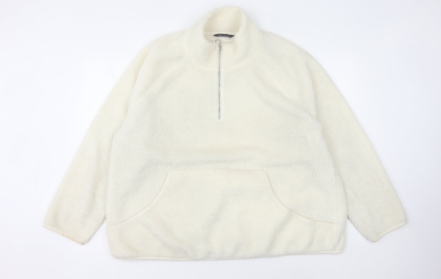 Marks and Spencer Women's Ivory Fleece Pullover Sweatshirt