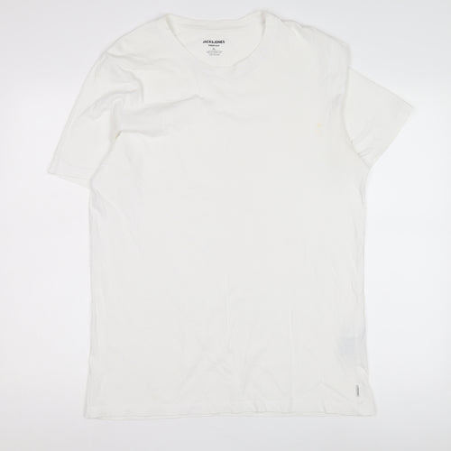 Jack & Jones White T-Shirt - Men's XL Essentials