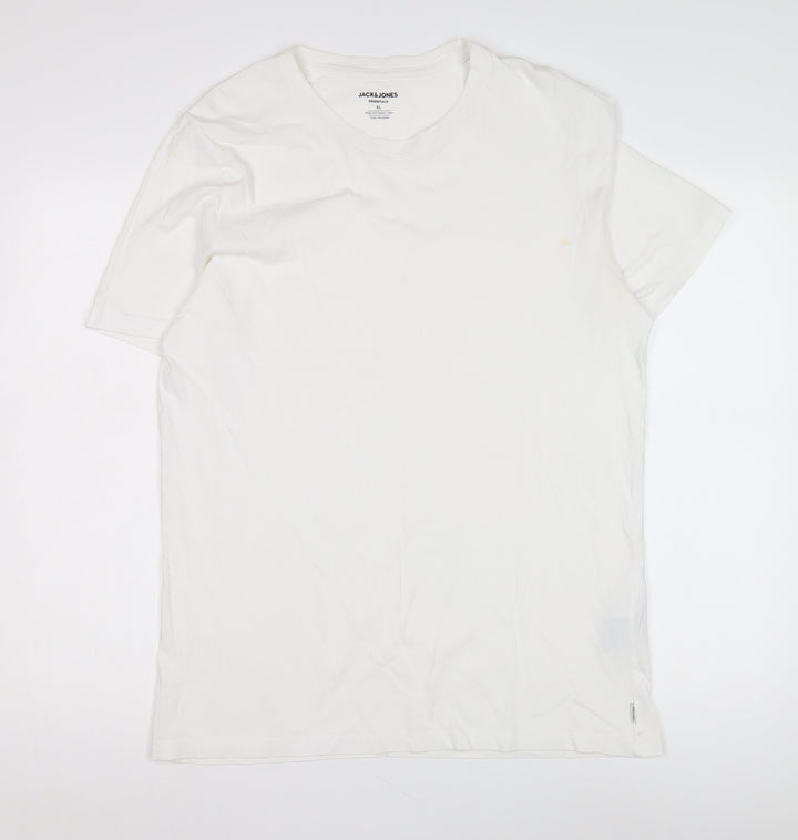 Jack & Jones White T-Shirt - Men's XL Essentials