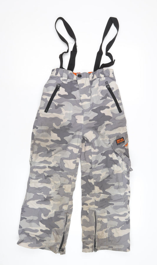 Next Boys Grey Camo Snow Pants 9-10 Years Skiing Trousers