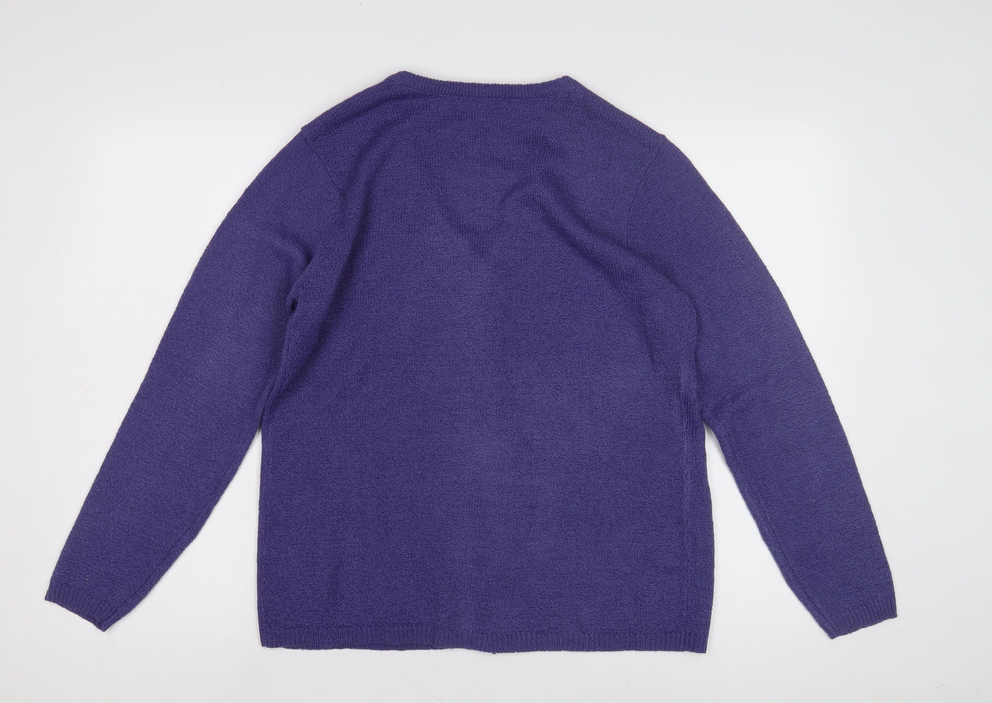 BM Women's Purple V-Neck Cardigan, Size S