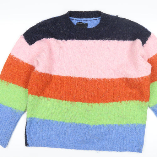 ASOS DESIGN Women's Multicoloured Striped Knit Jumper