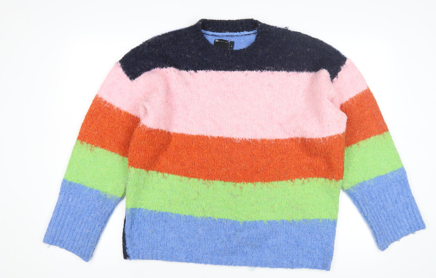 ASOS DESIGN Women's Multicoloured Striped Knit Jumper