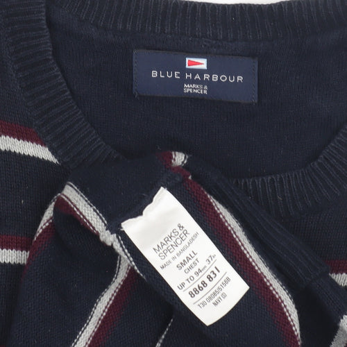 Marks and Spencer Men's Striped Pullover Jumper, Size S
