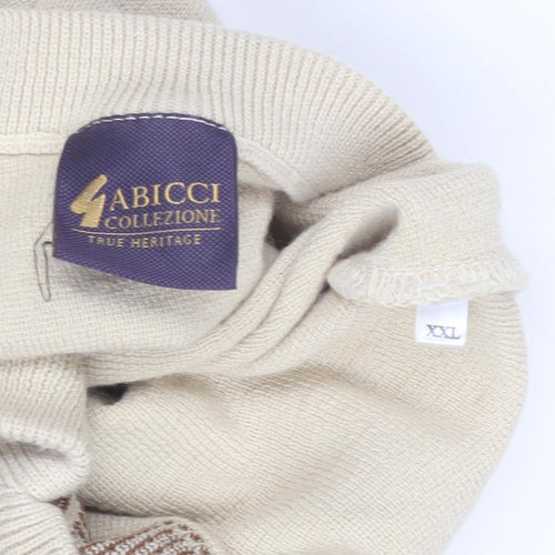 Abicci Collezione Men's Beige 2XL V-Neck Jumper