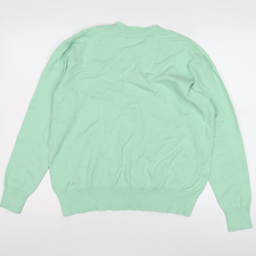 M&S Women's Green V-Neck Pullover Jumper M