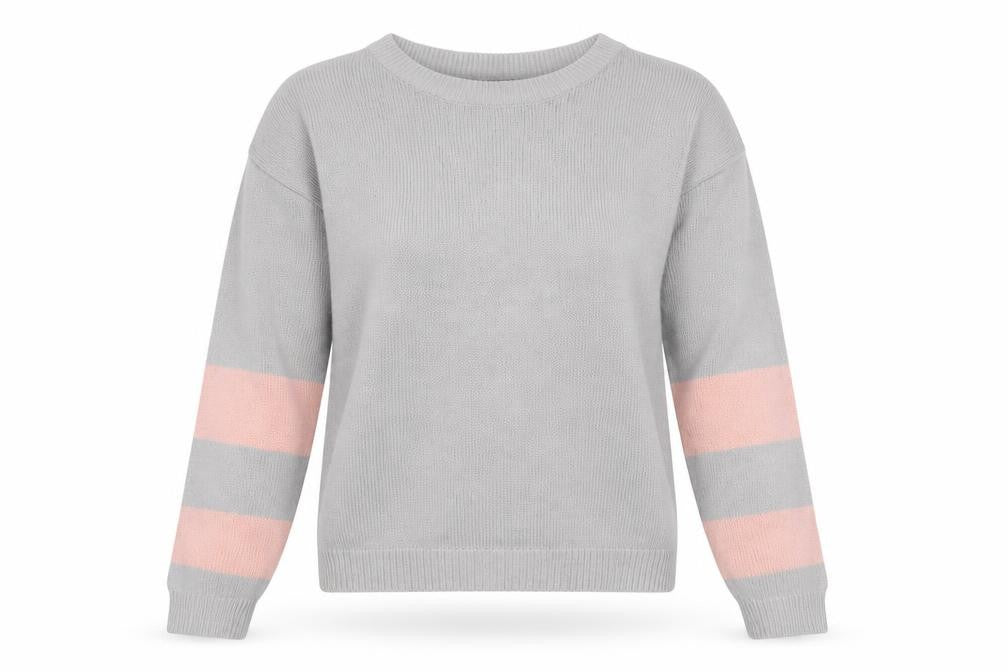 Front view of Brave Soul Women’s Grey XS jumper
