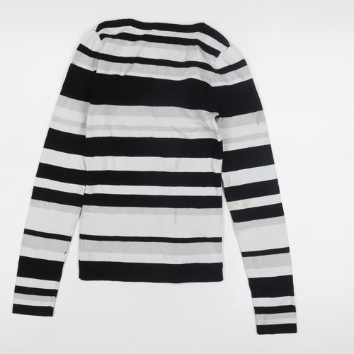 Oasis Women's XS Striped Black White Jumper