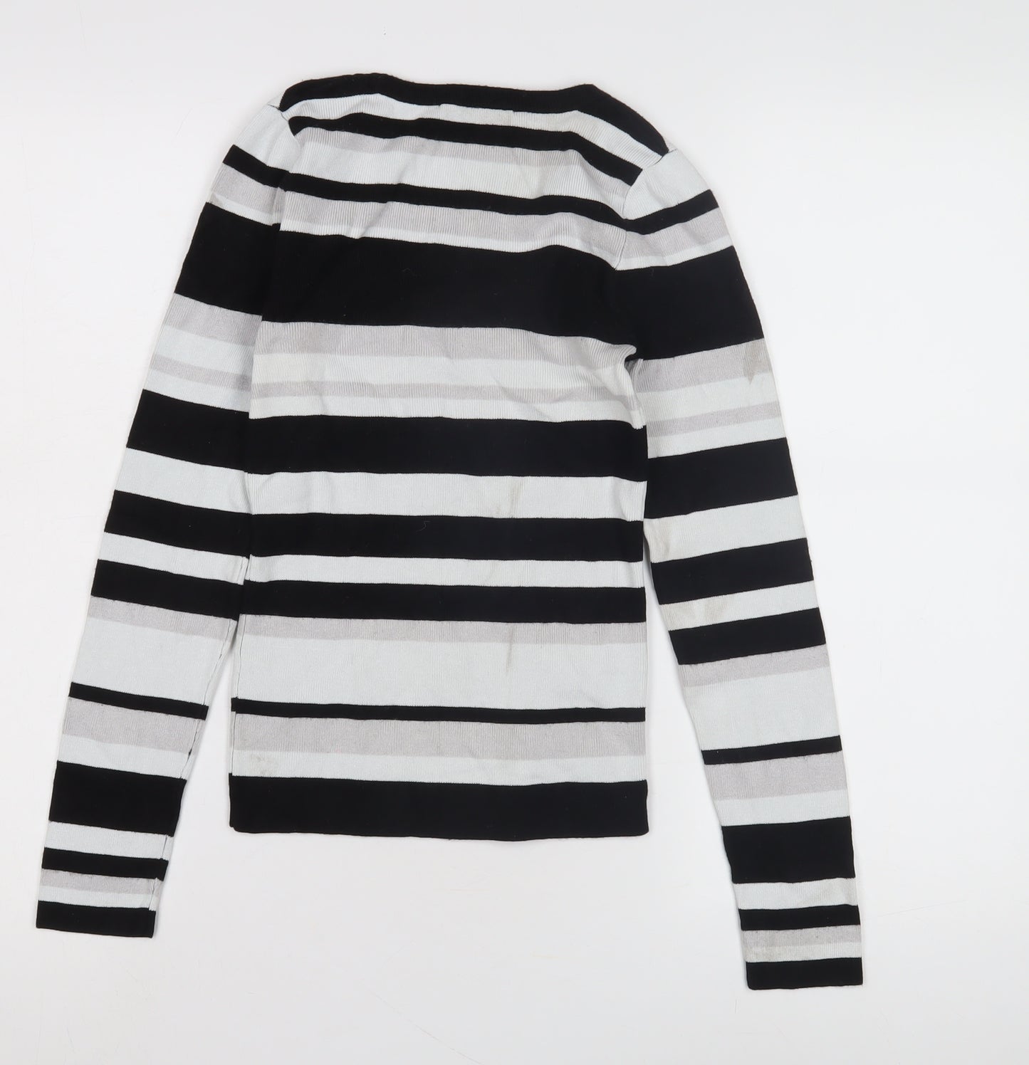Oasis Women's XS Striped Black White Jumper