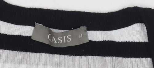Oasis Women's XS Striped Black White Jumper