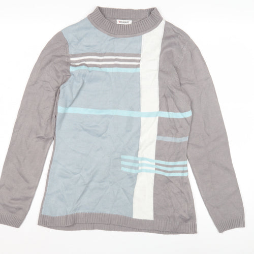 Damart Women's Grey Mock Neck Pullover Jumper S
