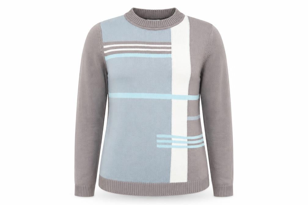 Front view of Damart Women's Grey Mock Neck jumper S