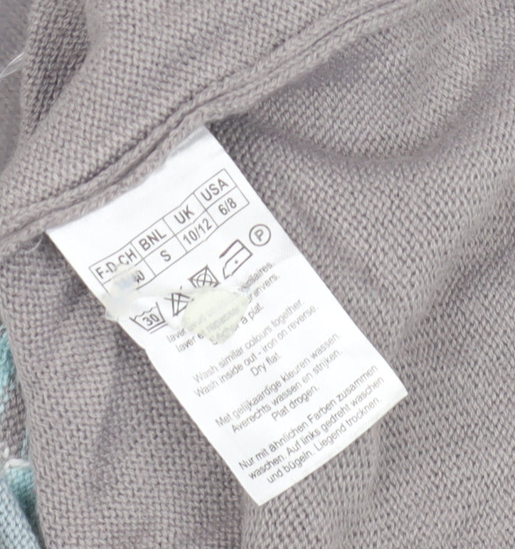 Damart Women's Grey Mock Neck Pullover Jumper S
